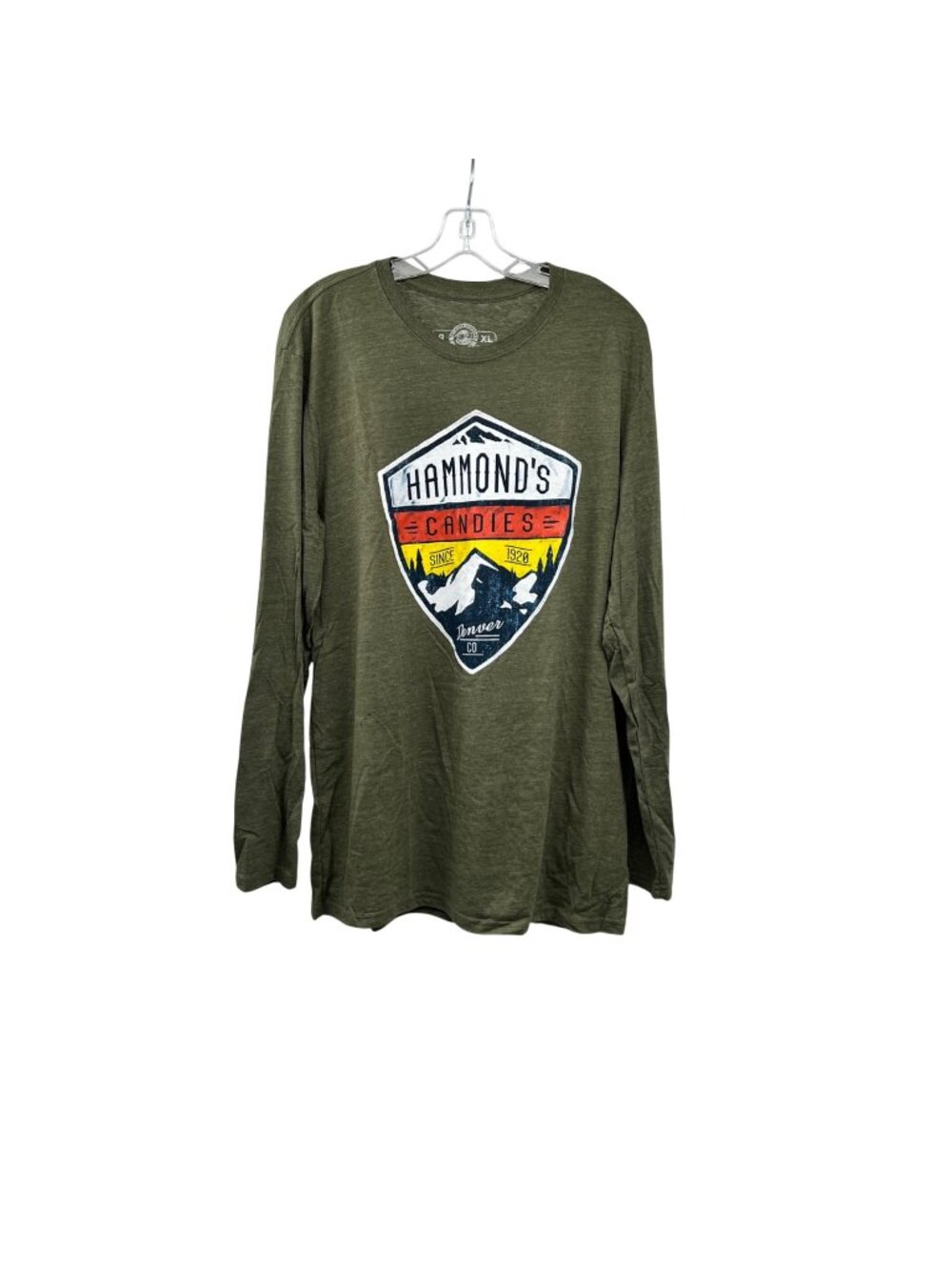 The Duck Company Mens Graphic Long Sleeve Tee Green/Multi Size XL